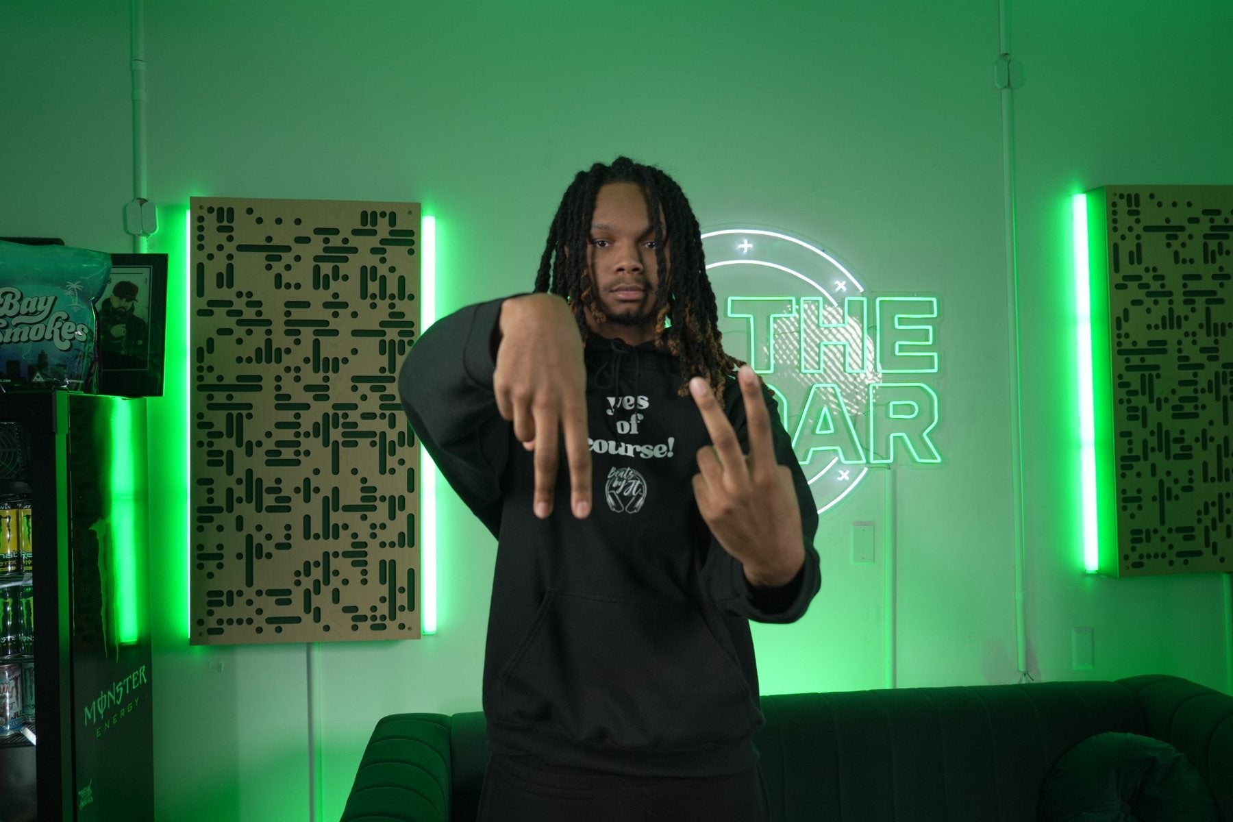 JT inside the On The Radar studio environment.